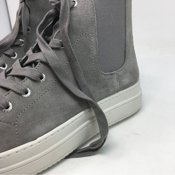 J/SLIDES Norris High Top Leather Platform Sneaker in Black Size 11 - Picture 3 of 8